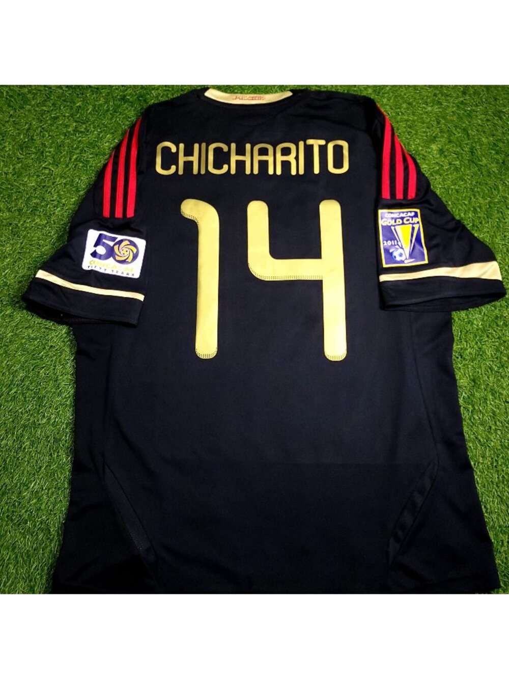 Chicharito Mexico 2011 GOLD CUP FINAL Soccer Away Jersey L SKU# V31526